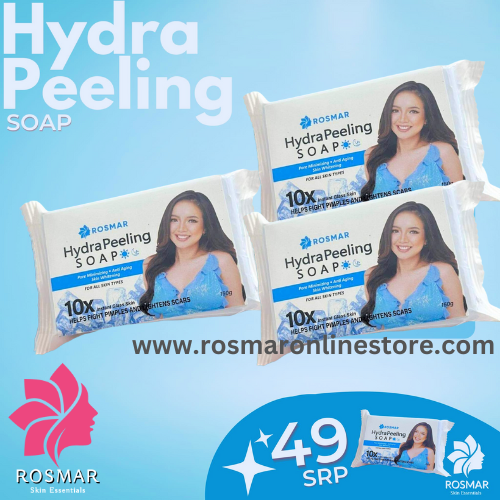 ROSMAR HYDRA PEELING SOAP PORE MINIMIZING ANTI AGING SKIN WHITENING 150G